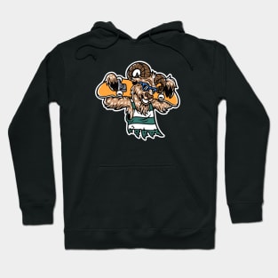 Cool Goat Skater Cartoon Hoodie